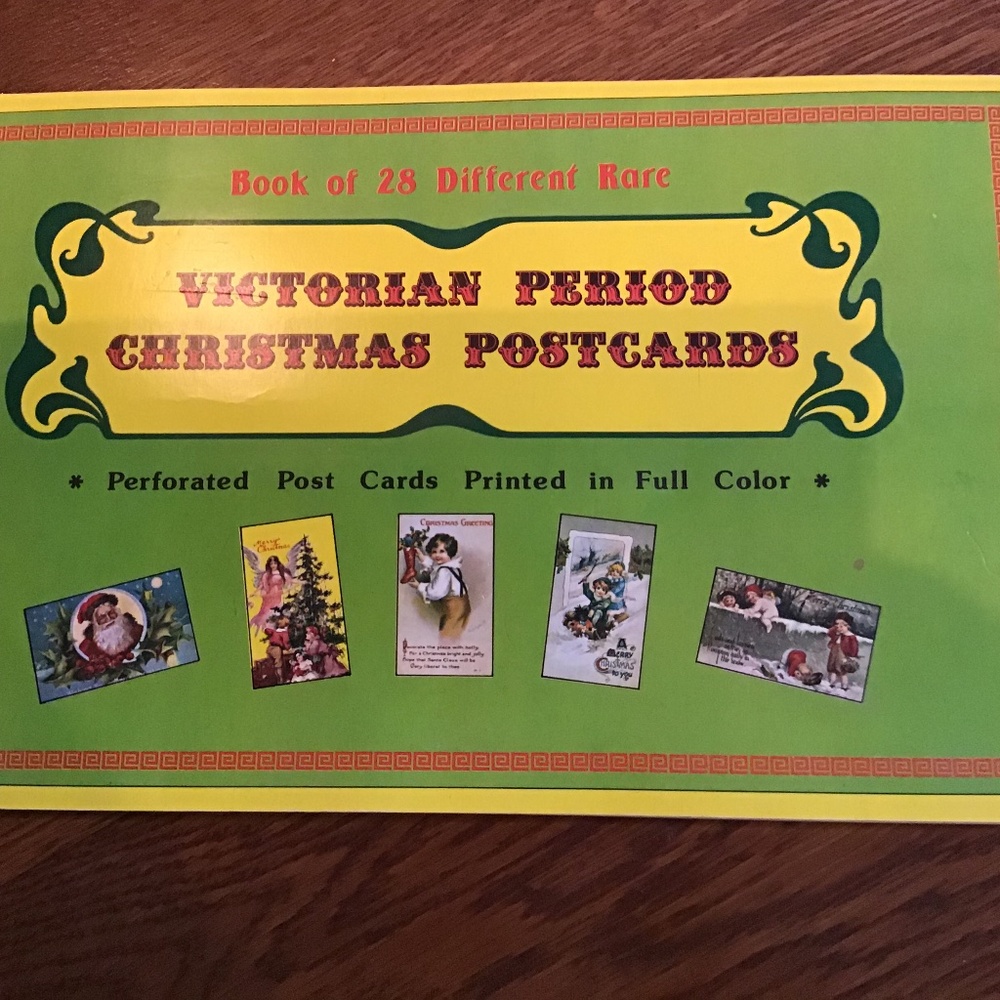 Victorian Christmas Postcards -Book of 28 Different